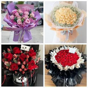 安徽合肥市包河区长丰县肥东县鲜花店同城配送女朋友草莓玫瑰花束