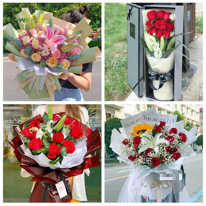 送无锡市新吴区江阴市宜兴市同城鲜花店送闺蜜女朋友百合玫瑰花束