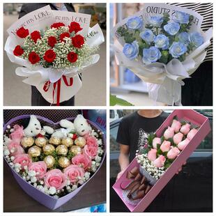 山西大同市云州区阳高县天镇县鲜花店同城配送女朋友情人节红玫瑰