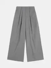 300g Union Kingdom Baggy Striped Pleated Pant Self-Pleated Striped Pants