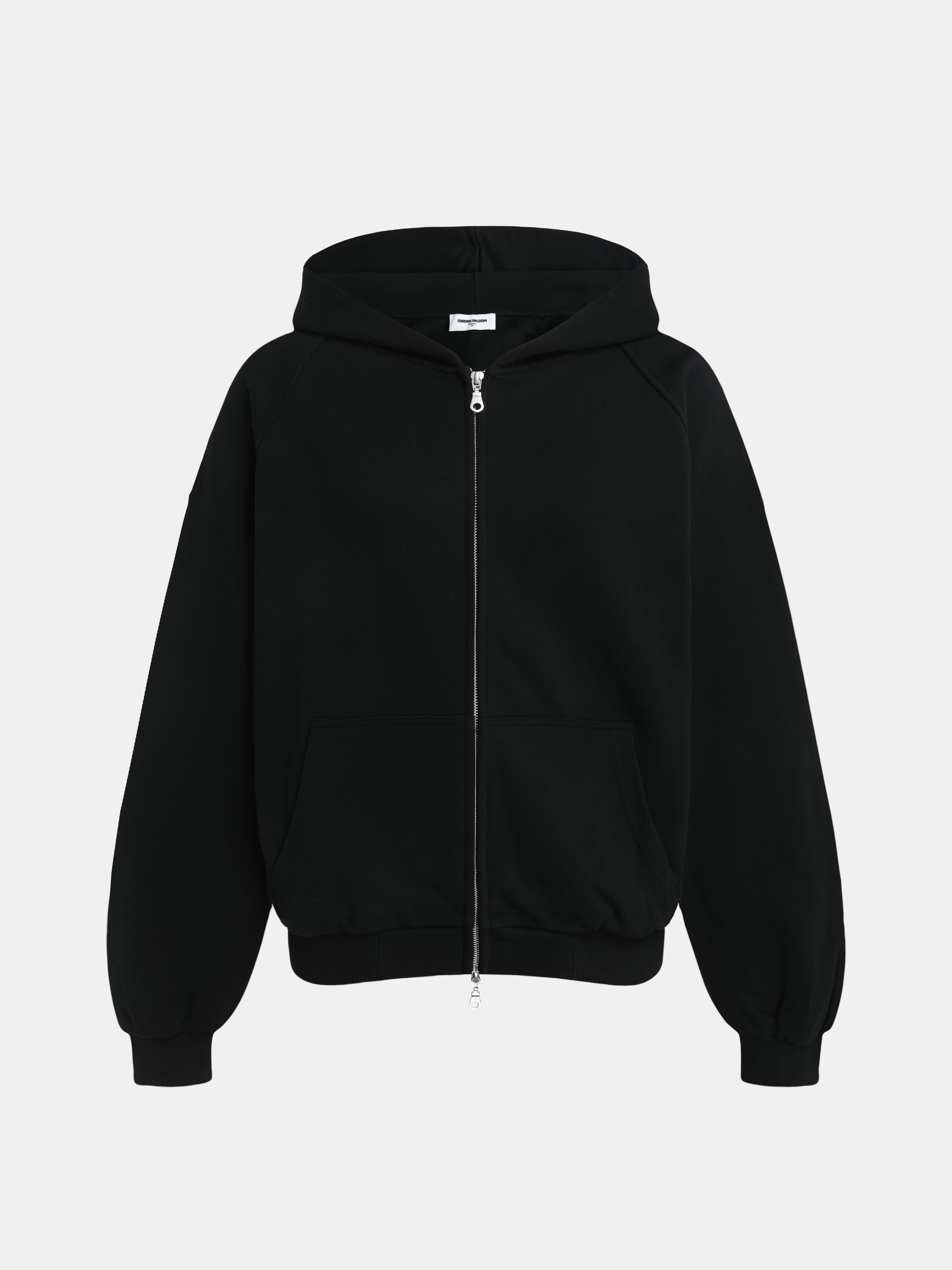 thumbnail for 480g Union Kingdom Boxy Zip-Up Independent Pure Cotton Short Wide Raglan Terry Zip-Up Jacket