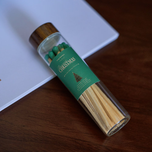 《圣诞绿加长火柴》限定绿色火柴圣诞节户外防潮点火持久定制logo