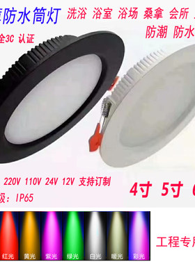 LED防水筒灯户外广告淋雨泳池