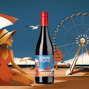 轻松易饮双支百搭意大利里米尼半干红 半干白葡萄酒地中海风格