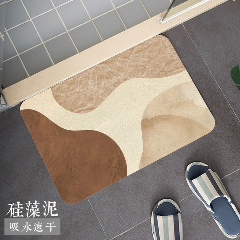 现代轻奢奶油风 简约现代硅藻泥脚垫卫生间卫浴地垫吸水速干浴室,居家布艺,家用脚垫,淘宝优惠券,粉丝福利购,淘宝优惠卷