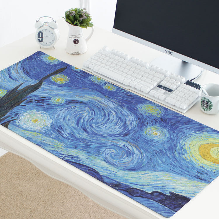 van gogh Art Painting Super large thickening Catcher Mouse pad waterproof Apricot Starry night Keyboard pad Desk padin the Computer Hardware/Monitor/Computer Peripherals , Computer Peripherals , Mouse Pad/Paste/Wrist pad  category - from Buy2taobao.com to provide professional Taobao agent buy service