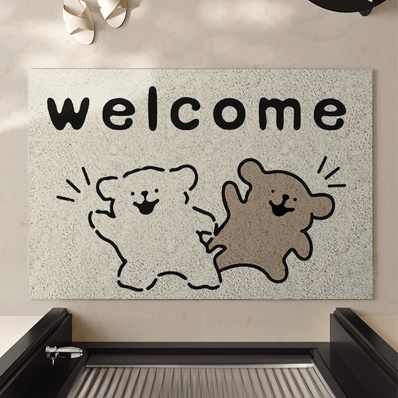 原素入户卡通可爱丝圈线条狗狗防滑地垫家用进门耐磨除尘可剪地毯,居家布艺,入户地垫,淘宝优惠券,粉丝福利购,淘宝优惠卷