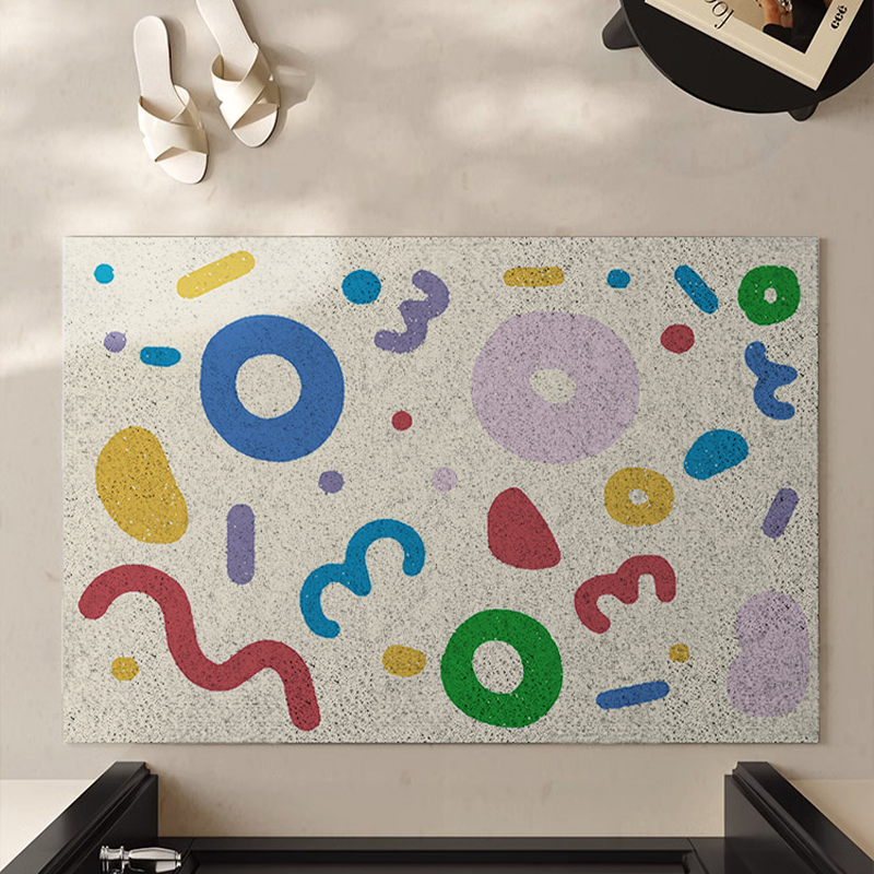 原素入户门地垫可擦免洗pvc可裁剪丝圈玄关耐脏脚垫家用进门地毯