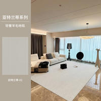 New Zealand imported wool light luxury large house tufted carpet, Italian simple living room coffee table sofa, high-end carpet thumbnail 2