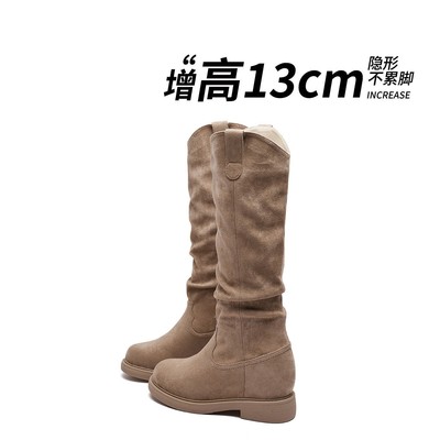 新款巨好看不过膝美拉德靴子