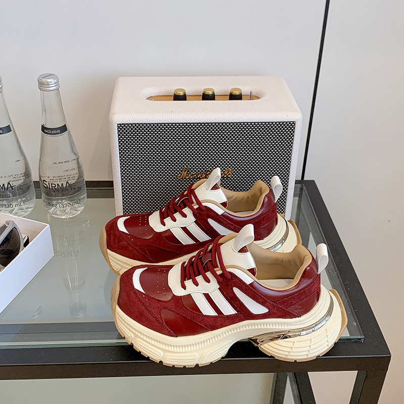 厚底百搭增高老爹鞋女款