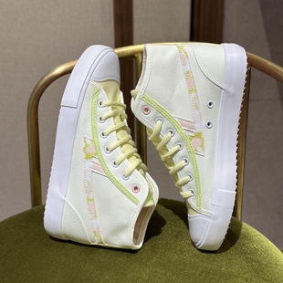 回力高帮帆布鞋女2025年新款夏季休闲平底ins学生初中生休闲板鞋