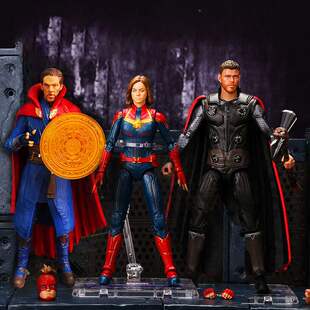 中动漫威复仇者灭霸惊奇队长奇异博士雷神手办人偶玩具礼盒节礼物