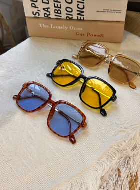 韩版大框海洋片方形防UVA墨镜