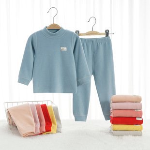 儿童秋衣秋裤双面德绒套装婴幼儿秋冬保暖童装睡衣男女童内衣套装