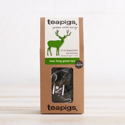 25年新货teapigs茶猪猪毛峰绿茶英国进口三角茶包袋泡茶15袋