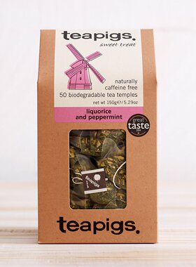 28年过期英国 teapigs茶猪猪Liquorice Peppermint甘草薄荷茶50入