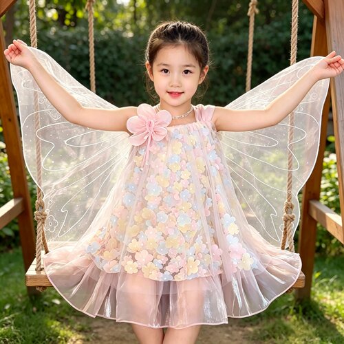 2026女童夏季仙女吊带公主连衣裙
