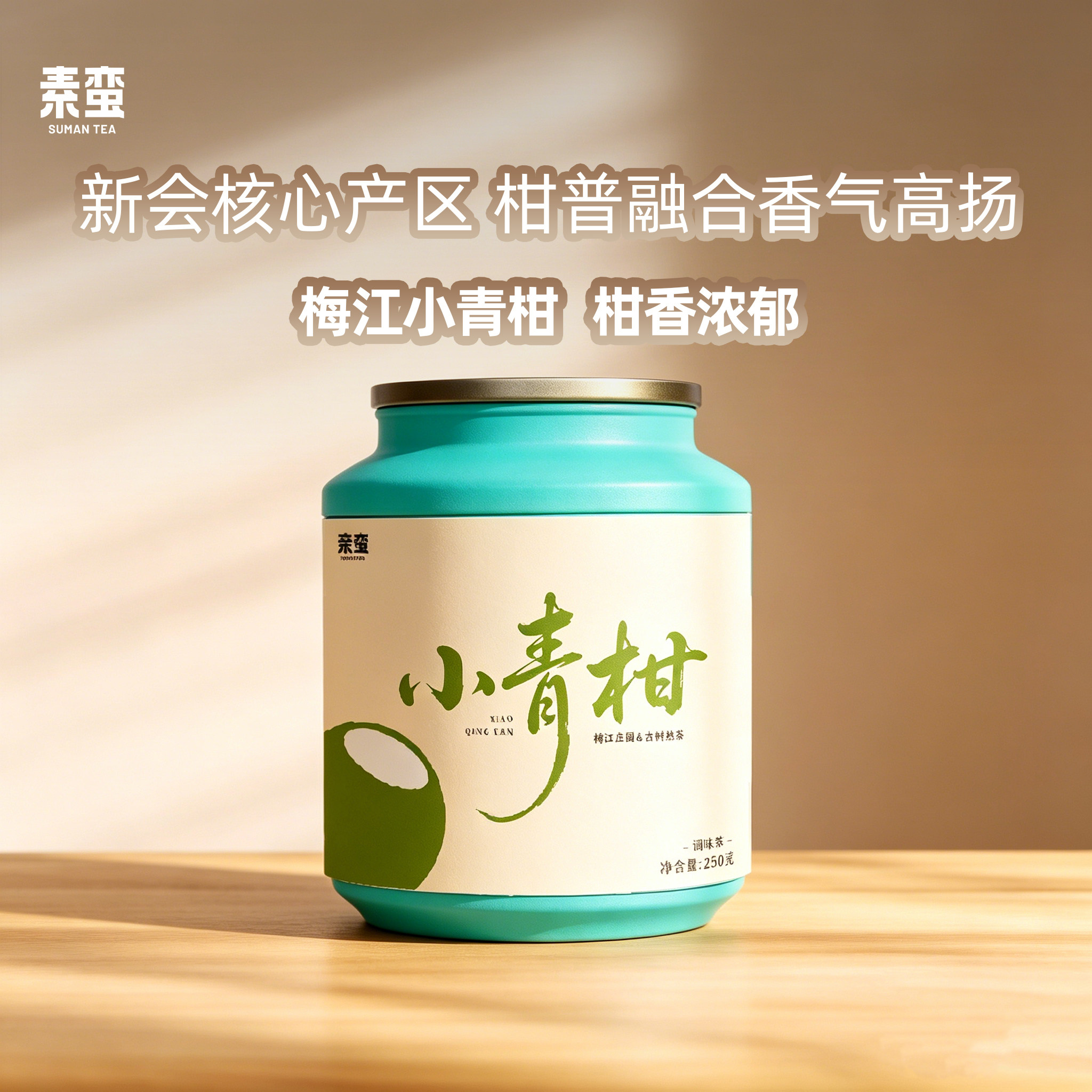素蛮古树熟茶小青柑梅江2025年头采生晒250g罐装陈皮普洱
