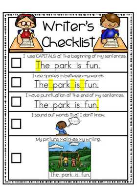 英语写作备忘录海报writing checklist启蒙益智作文技巧海报教具
