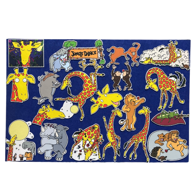 giraffe cant dance长颈鹿不能跳舞毛毡布故事贴