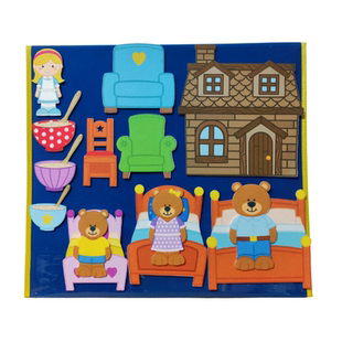 Three 金发女孩和三只熊 the and Bears毛毡布教具 Goldilocks