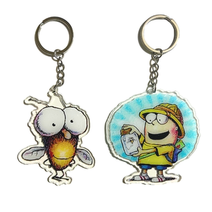 fly guy苍蝇小子钥匙扣绘本周边亚克力配饰