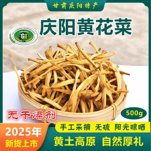 农家自晒菜干甘肃庆阳黄花菜干干货无硫农家自晒优质手工采摘挑选