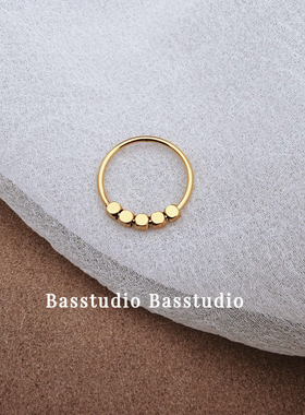 Basstudio 日韩小众几何方糖钛钢戒指女简约网红食指个性百搭轻奢