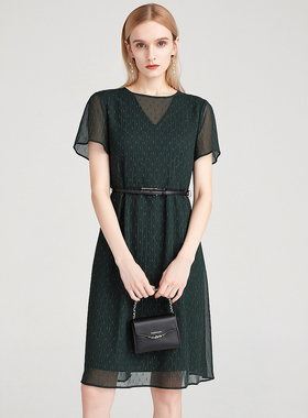 海兰丝重工蕾丝碎花法式连衣裙 宴会礼服优雅女士连衣裙H212OP13