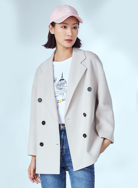 海兰丝大衣法式复古英伦风秋季新款中长款大衣外套女 H231HC01