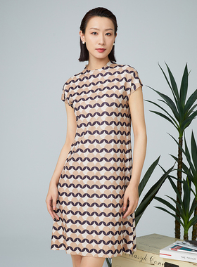 海兰丝连衣裙 商场同款23秋新款显瘦连衣裙职业通勤裙子H231OP06