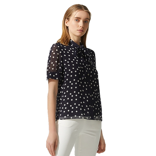 海兰丝奢睿女装衬衫时尚波点气质打底衫衬衫商场同款S222BL09