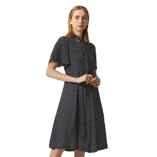 海兰丝奢睿女装商场同款连衣裙显瘦波点时尚连衣裙S222OP26