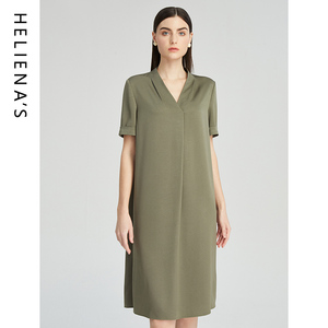 海兰丝2024商场同款连衣裙夏季新款收腰短袖显瘦高级感H232OP16