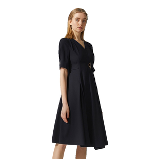 海兰丝奢睿女装商场同款连衣裙时尚连衣裙收腰显瘦S222OP28