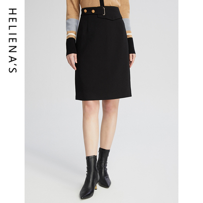 黑色半身裙海兰丝小个子