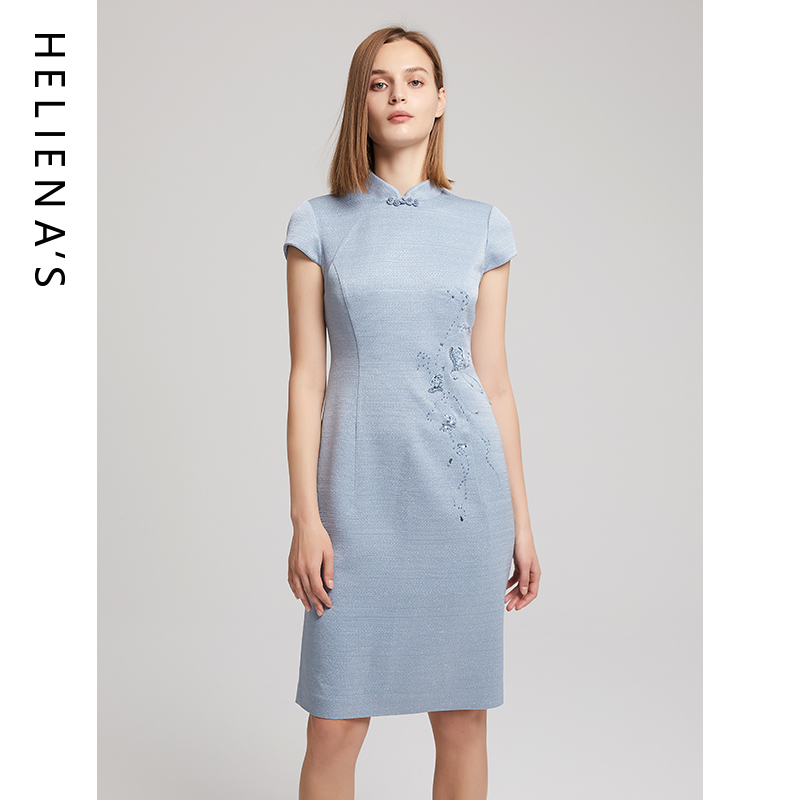 海兰丝新中式改良旗袍连衣裙