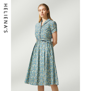 海兰丝奢睿女装商场同款连衣裙优雅连衣裙收腰气质S222OP30