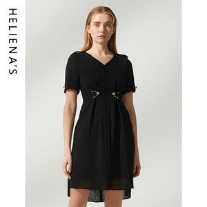 海兰丝奢睿女装商场同款连衣裙时尚收腰设计感连衣裙S222OP36