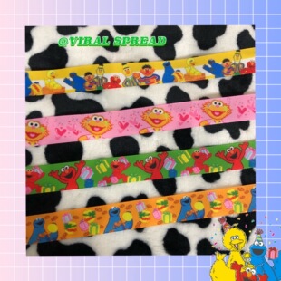 包邮 street可爱土酷choker项圈 SPREAD90s复古芝麻街sesame VIRAL