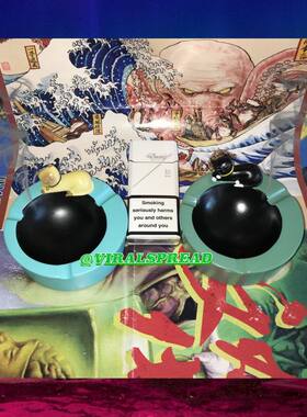 VIRAL SPREAD 烟斗上的猫咪烟灰缸可作首饰收纳盒