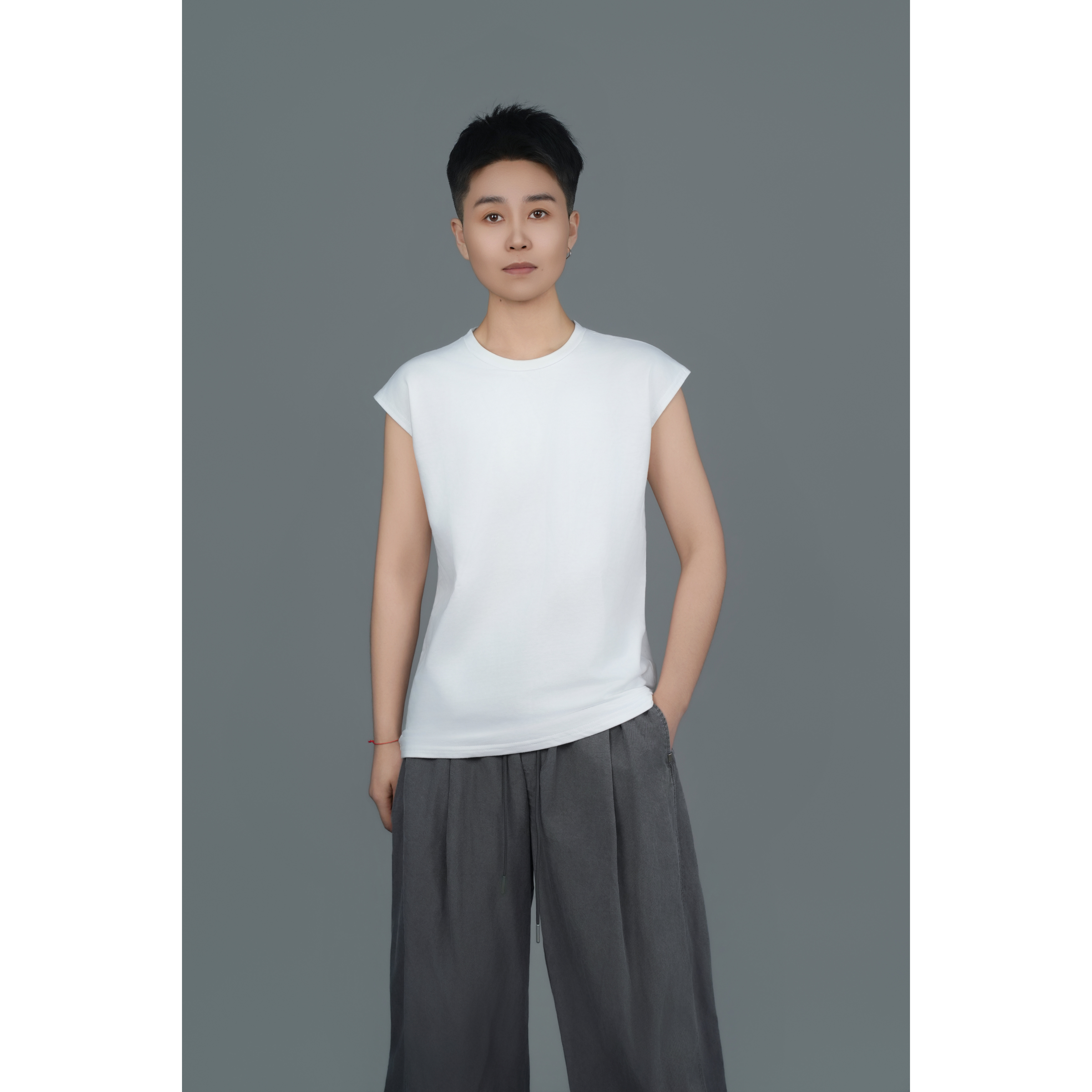 长款宽肩搭肩平胸显瘦
