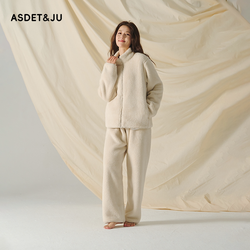 娅茜舒棉绒情侣家居服睡衣保暖套