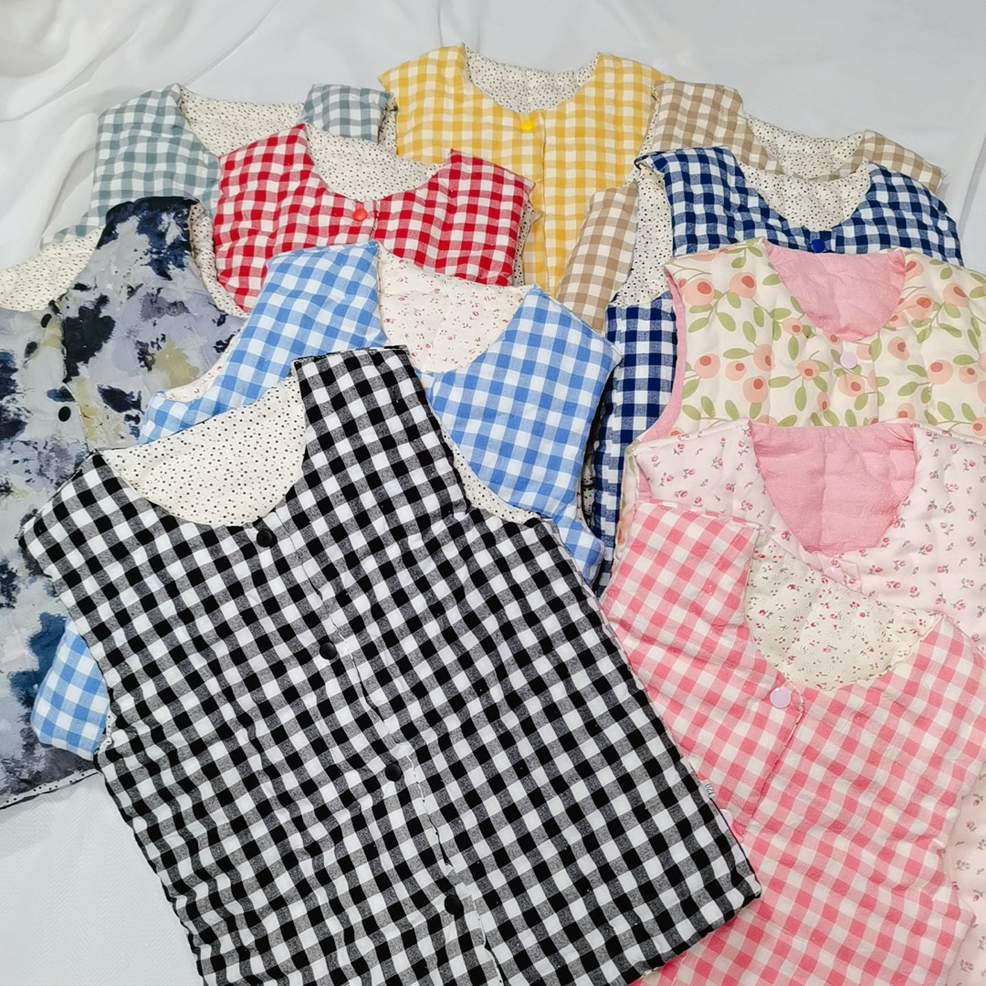 加厚中大童背心纯棉马甲秋冬