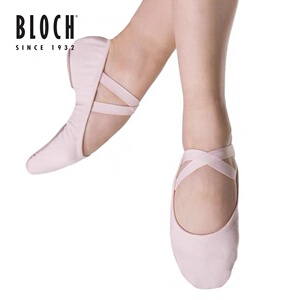 现货澳洲Bloch弹力帆布儿童女童成人芭蕾舞蹈练功软鞋平底鞋S0284