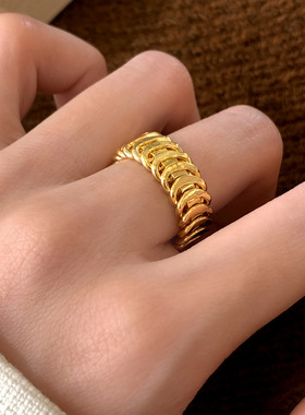 欧美个性ins风设计感嘻哈风开口戒指小众简约轻奢高级感百搭手饰