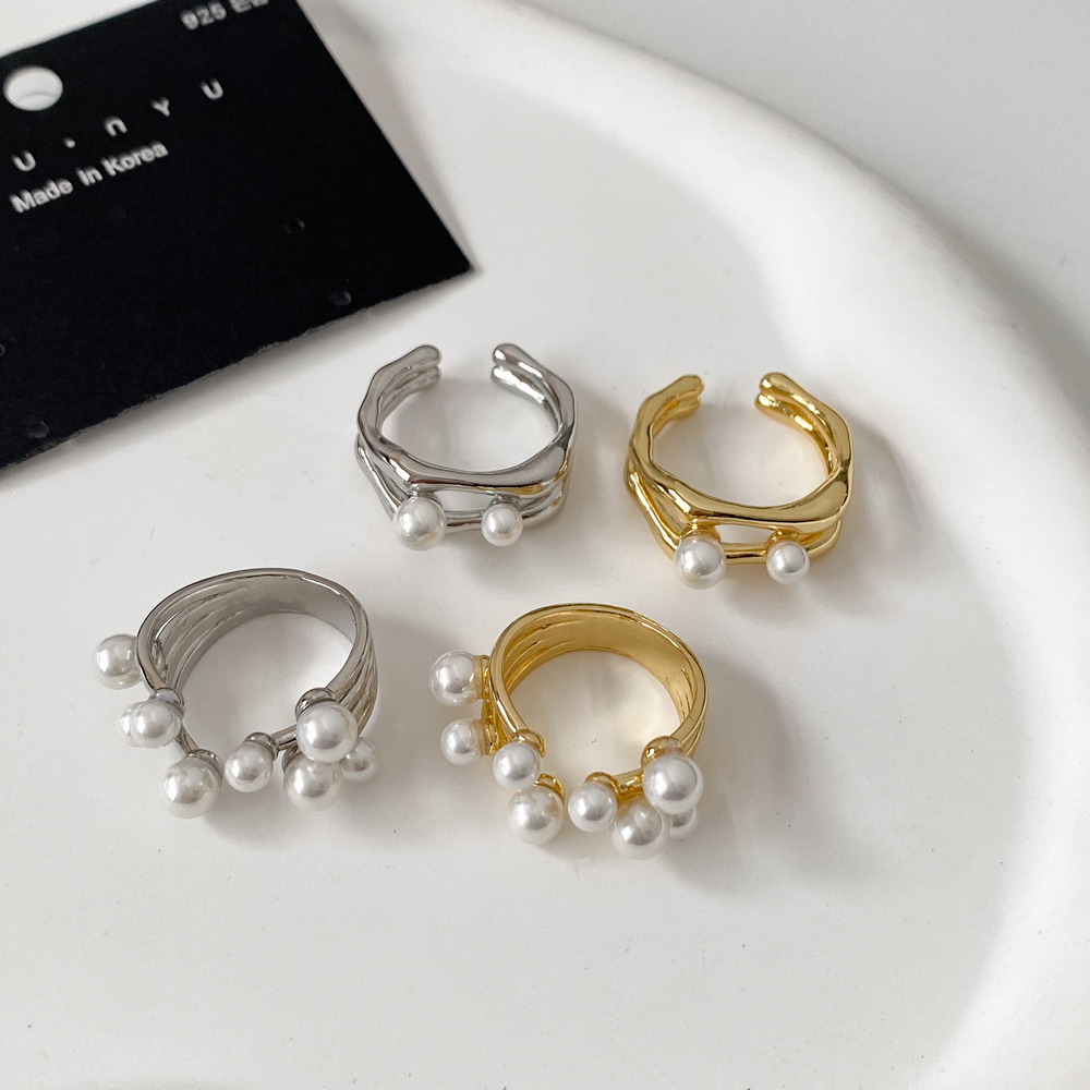 轻奢贝珠珍珠开口戒指女精致