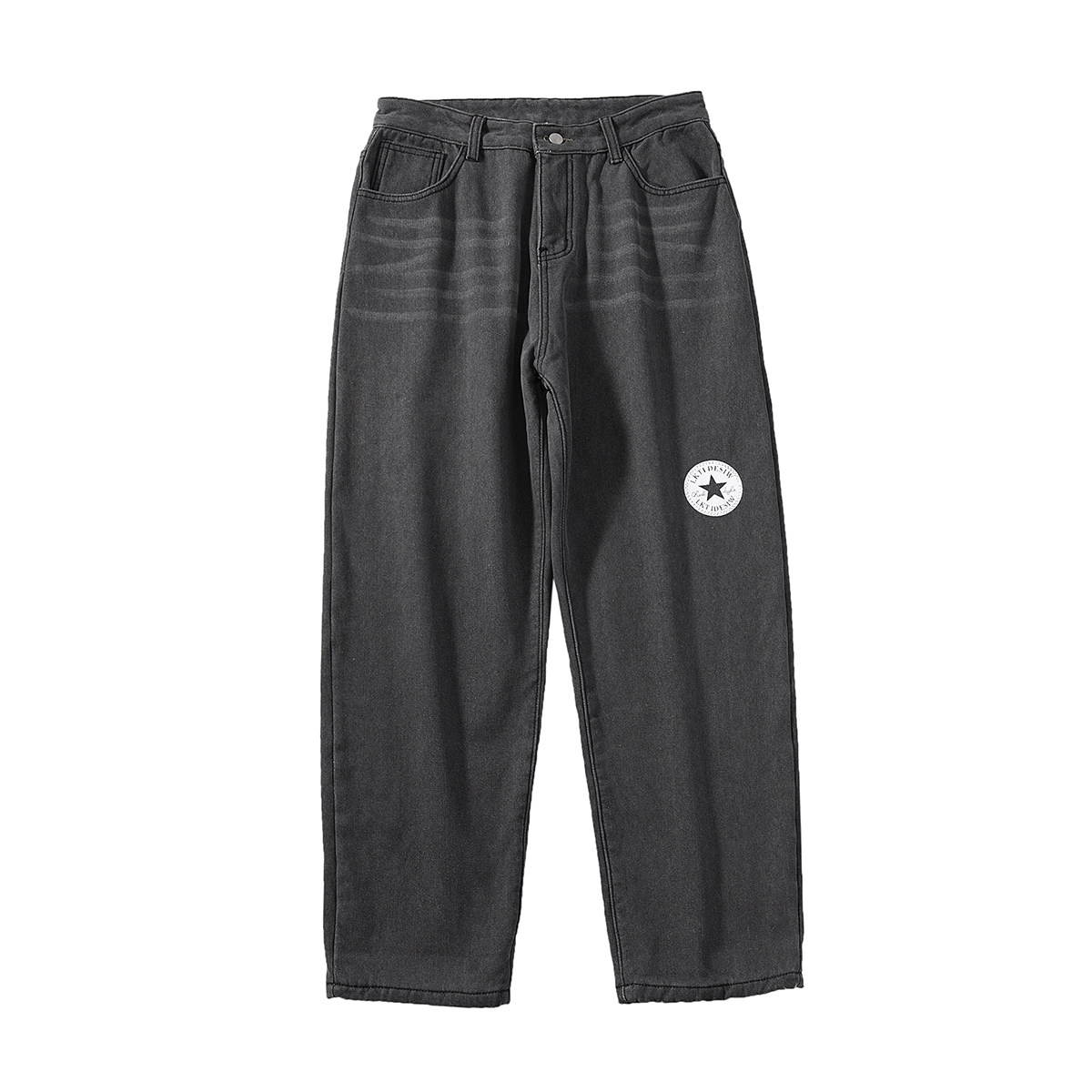 WH08*加厚P50特港风新品加绒加厚保暖潮牛仔裤男宽松,男装牛仔裤,电商A007-3