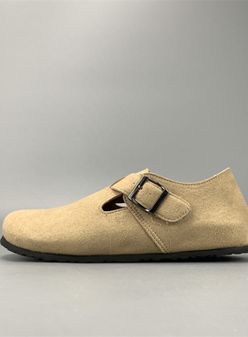 外贸男士鞋子爆款一脚蹬钓鱼勃肯鞋全包豆豆鞋懒人休闲潮流鞋百搭